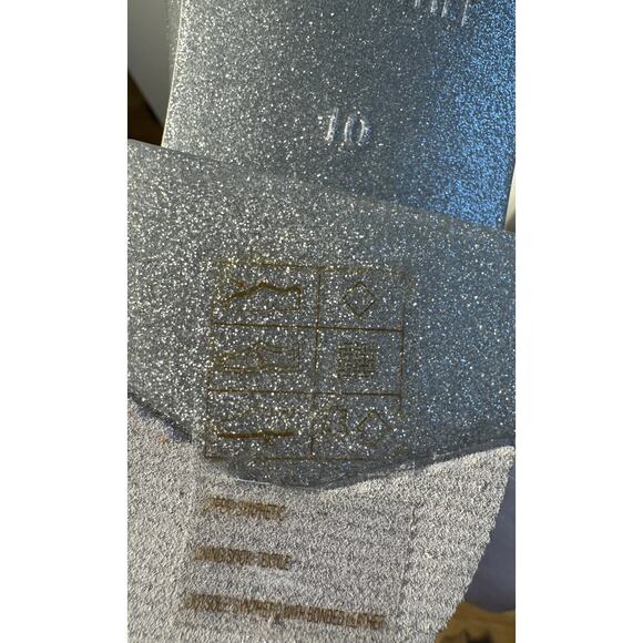 J Crew Mercantile Silver Gray Sparkle Rainboot Rubber Ankle Boot Wellie 10 NEW - Picture 9 of 9